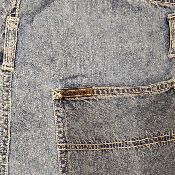 90's Vintage cargo grunge Denim Overalls by Calvin Klein - Picture 8 of 9